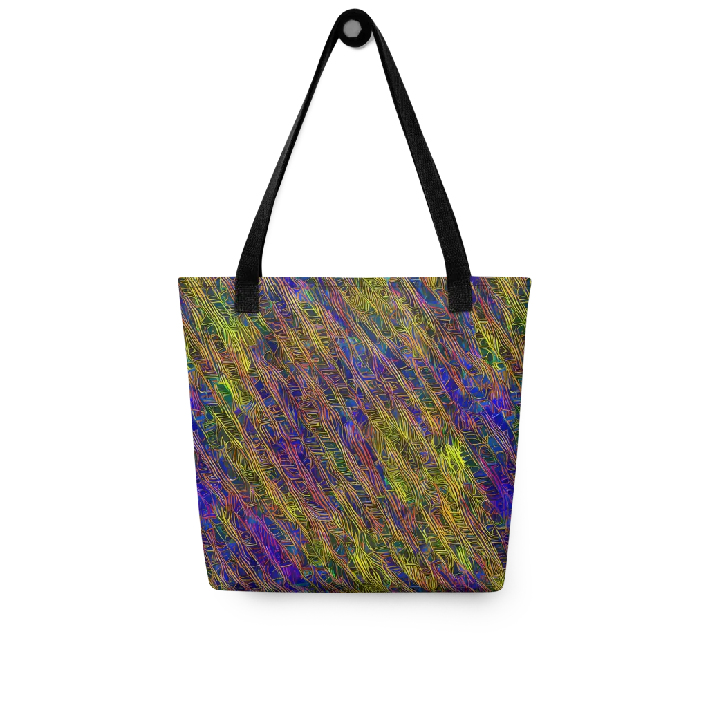 Cobalt Maze on Tote Bag — Front