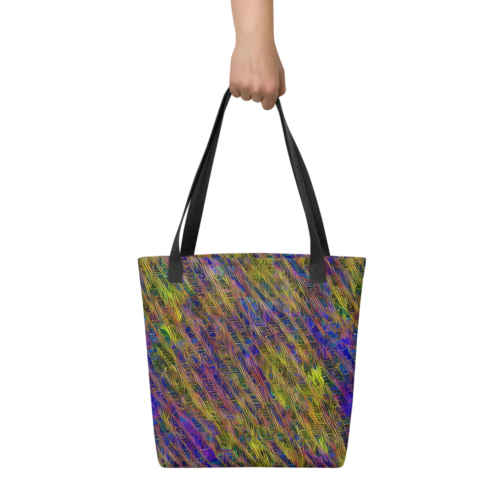 Cobalt Maze on Tote Bag — Front