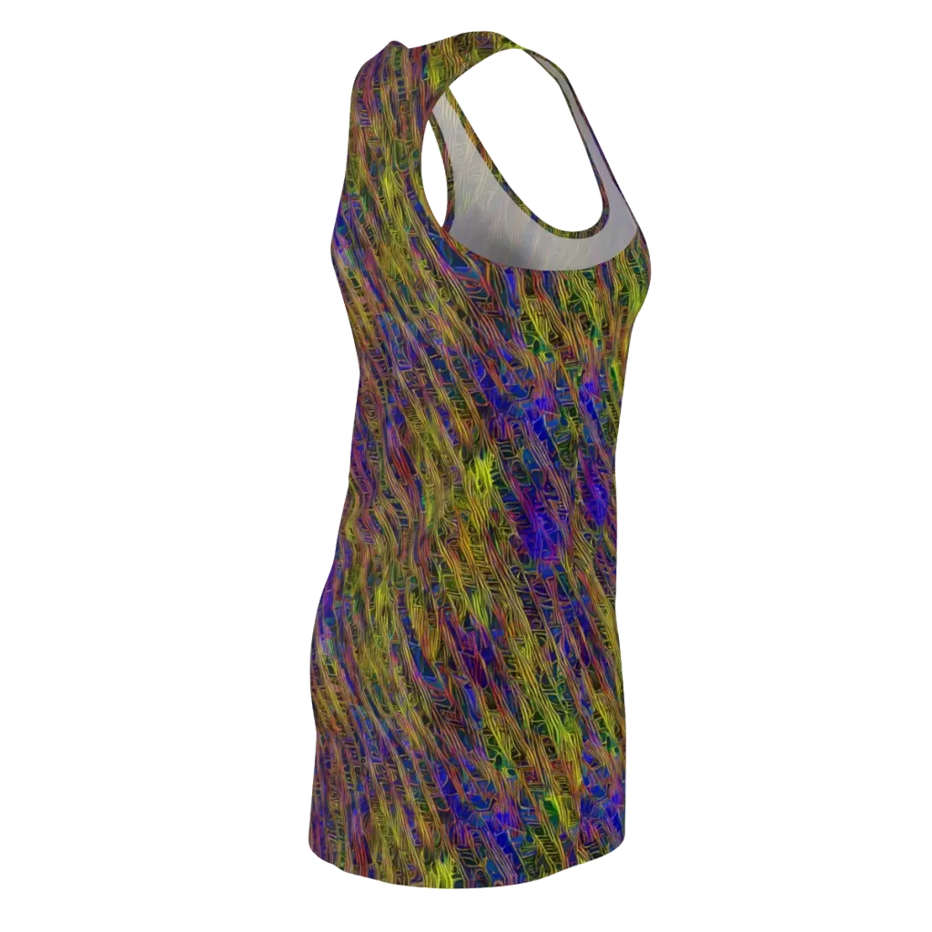 Cobalt Maze on Racerback Dress — Back Side
