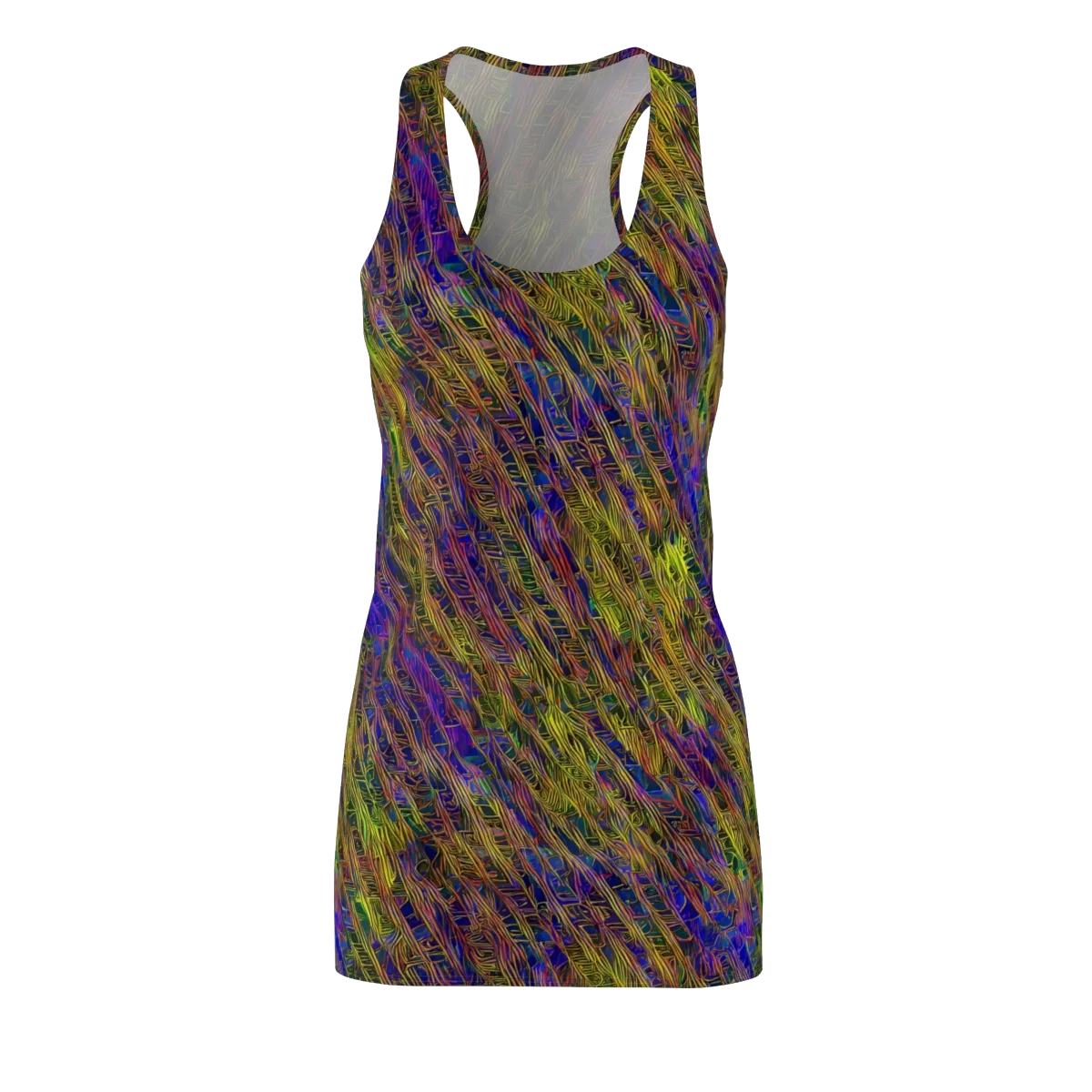 Cobalt Maze on Racerback Dress — Front