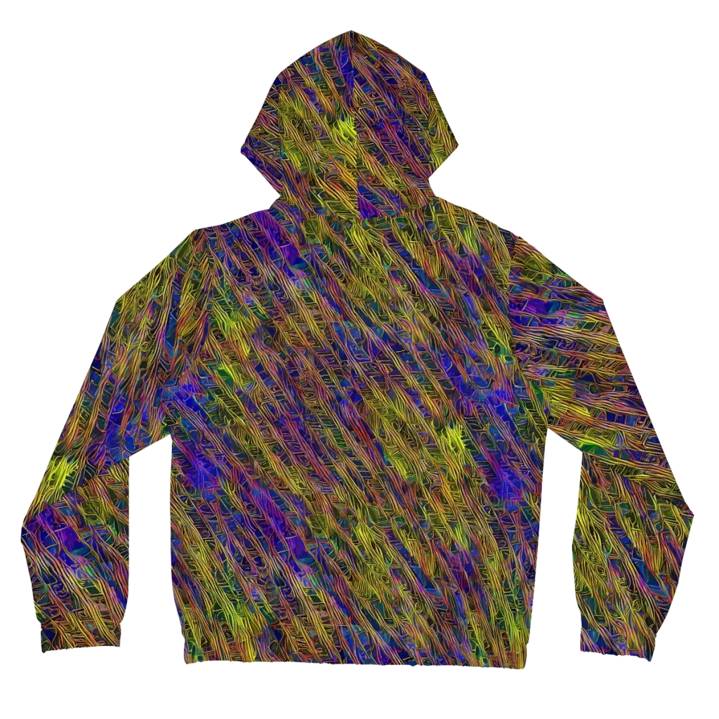 Cobalt Maze on Women's Full-Zip Hoodie — Back