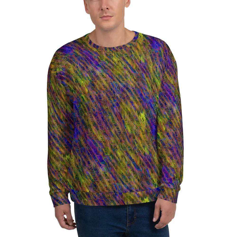 Cobalt Maze on Sweatshirt — Front