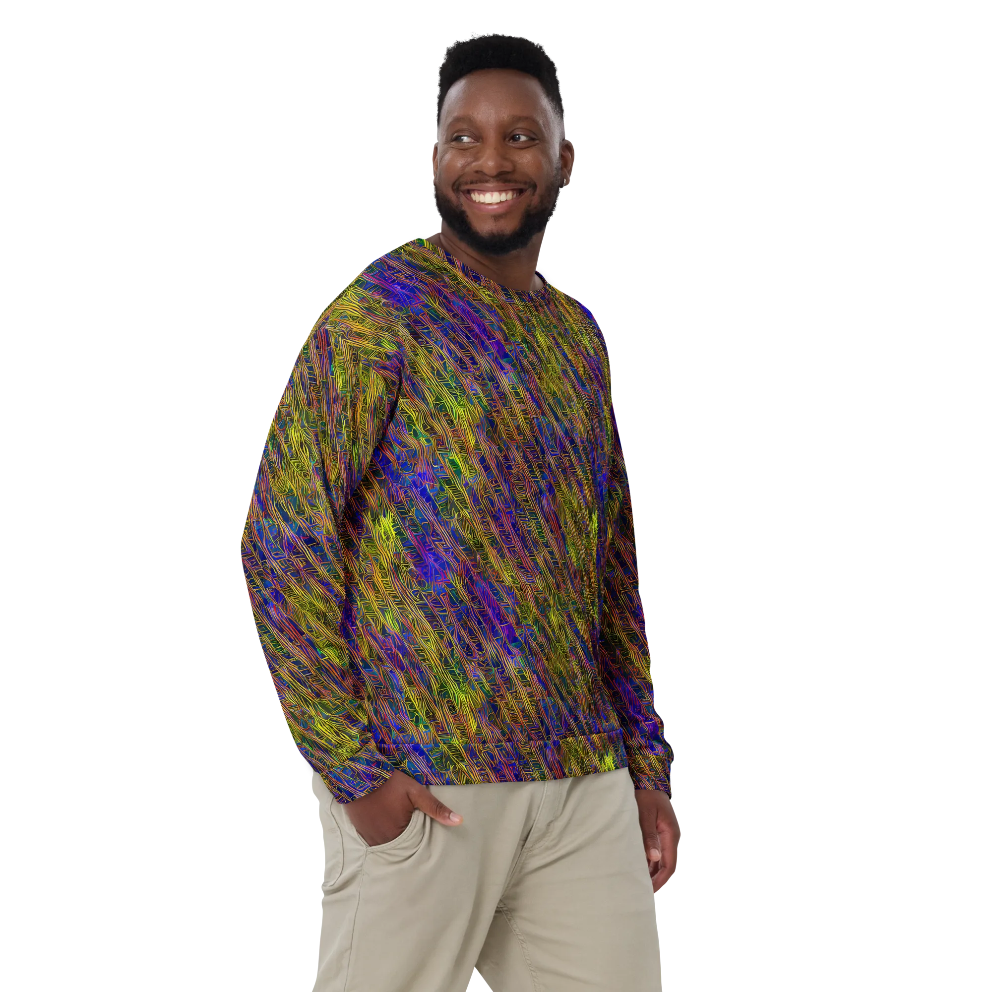 Cobalt Maze on Sweatshirt — Front