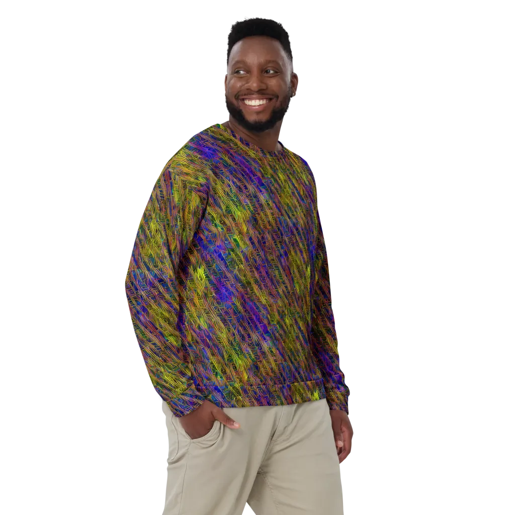 Cobalt Maze on Sweatshirt — Front
