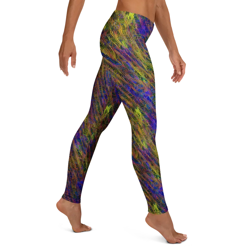 Cobalt Maze on Leggings — Right