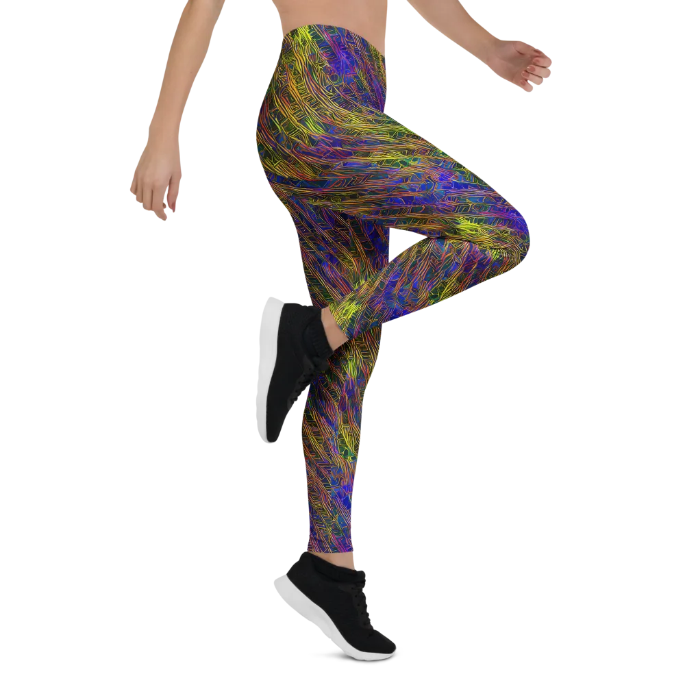 Cobalt Maze on Leggings — Right