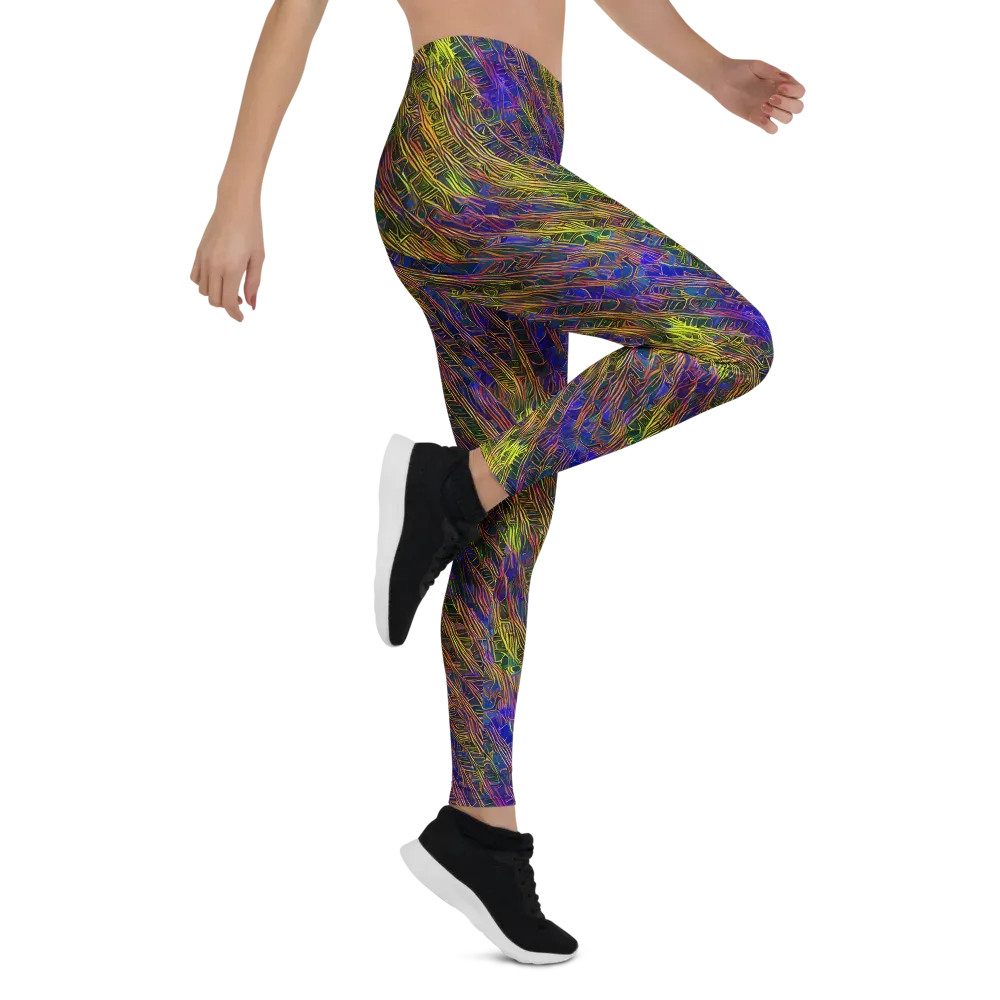 Cobalt Maze on Leggings — Right