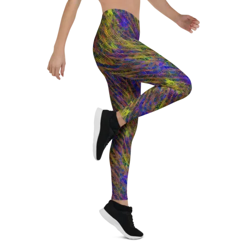 Cobalt Maze on a Leggings