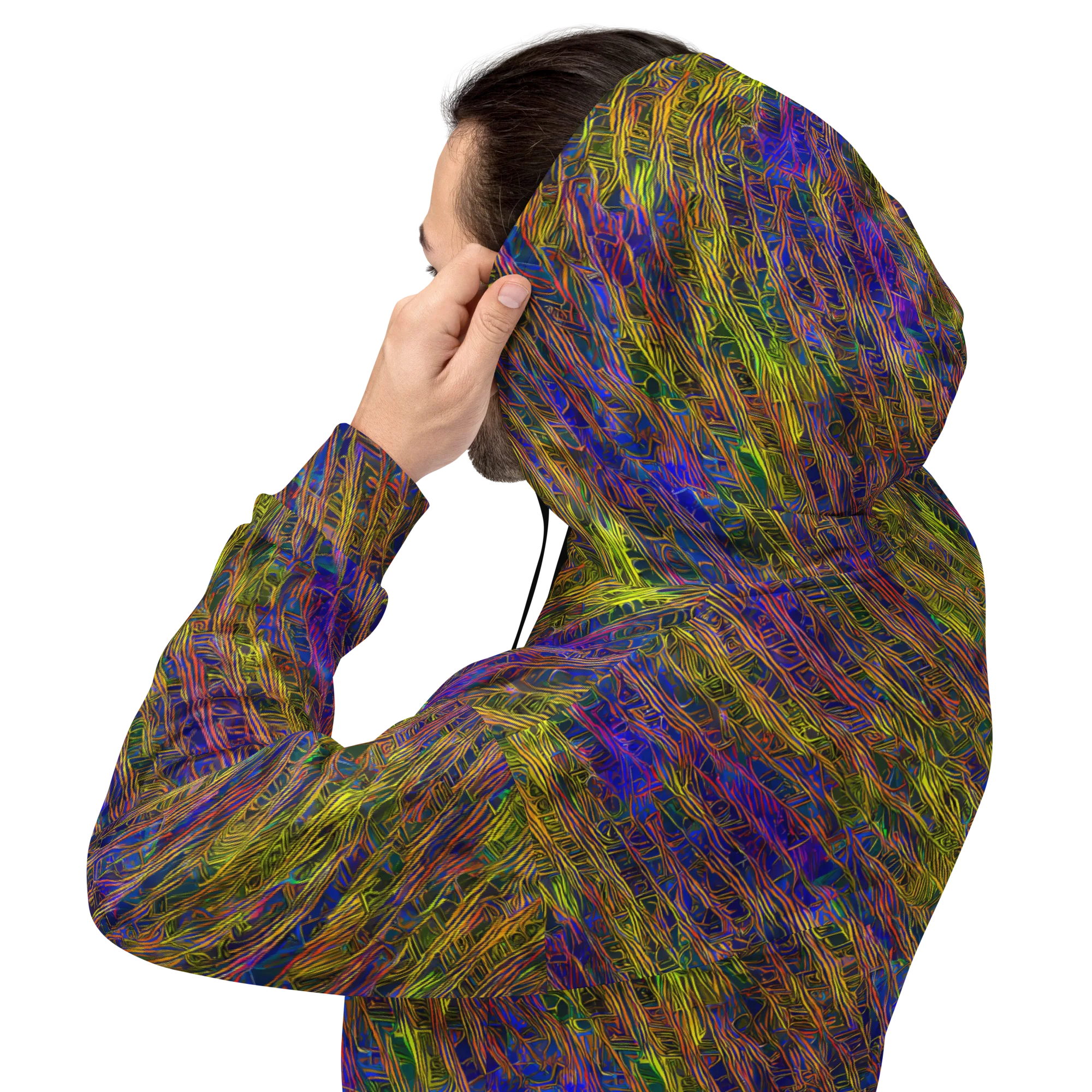 Cobalt Maze on Hoodie — Back