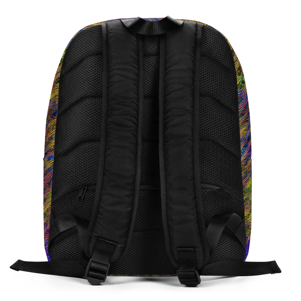 Cobalt Maze on Minimalist Backpack — Back
