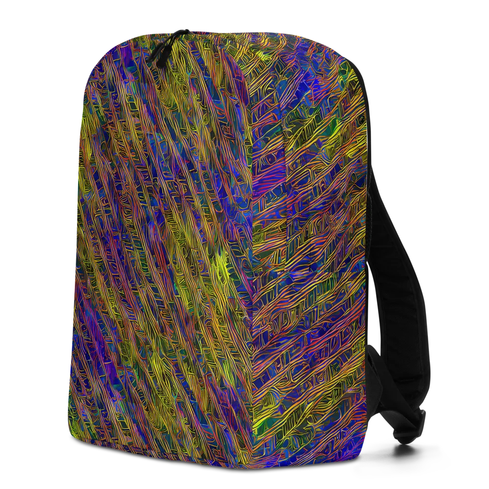 Cobalt Maze on Minimalist Backpack — Left