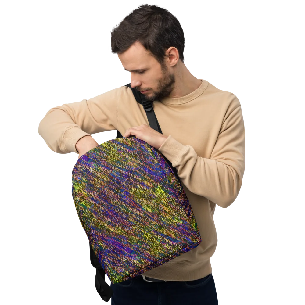 Cobalt Maze on Minimalist Backpack — Front