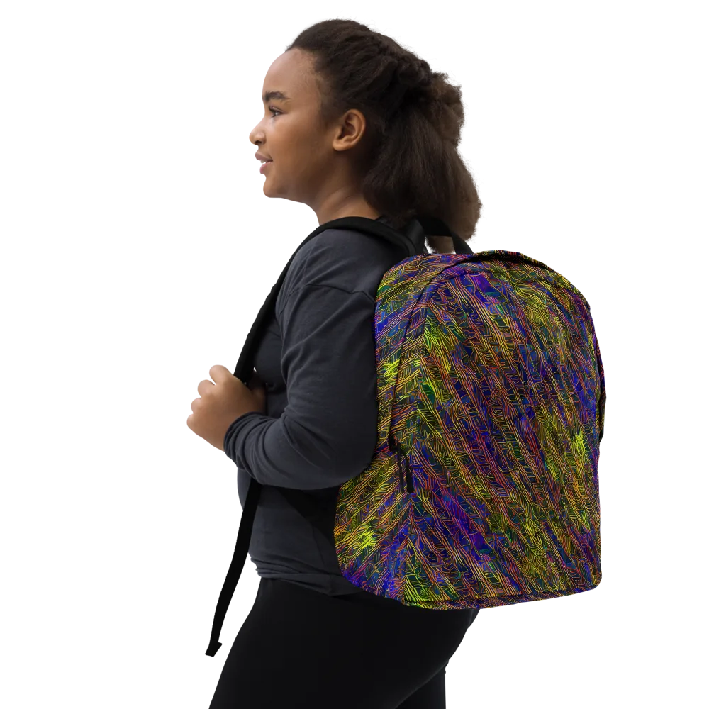 Cobalt Maze on Minimalist Backpack — Right Front