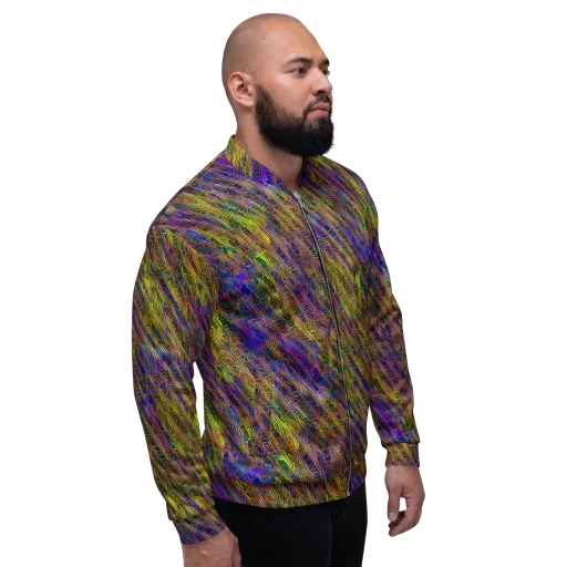 Cobalt Maze on a Bomber Jacket