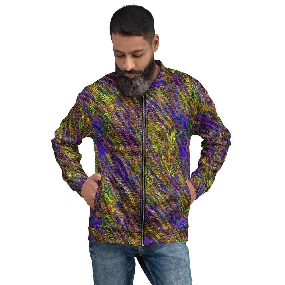 Cobalt Maze on Bomber Jacket — Front