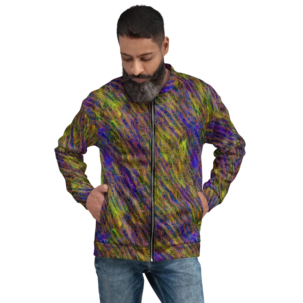 Cobalt Maze on Bomber Jacket — Front