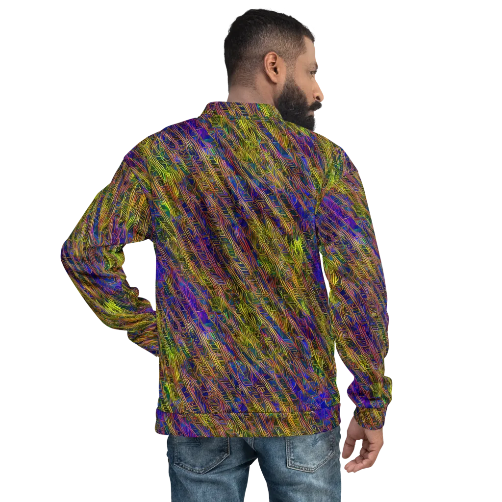 Cobalt Maze on Bomber Jacket — Back