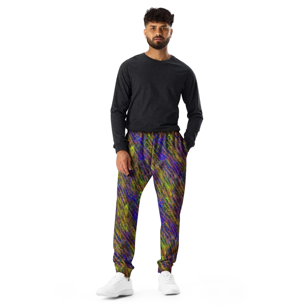 Cobalt Maze on Men's Joggers — Front