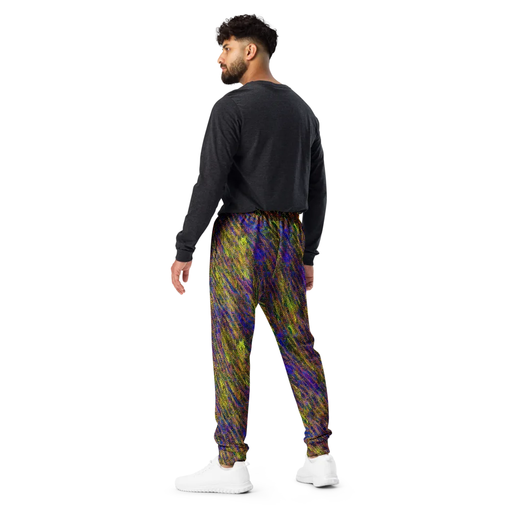 Cobalt Maze on Men's Joggers — Back