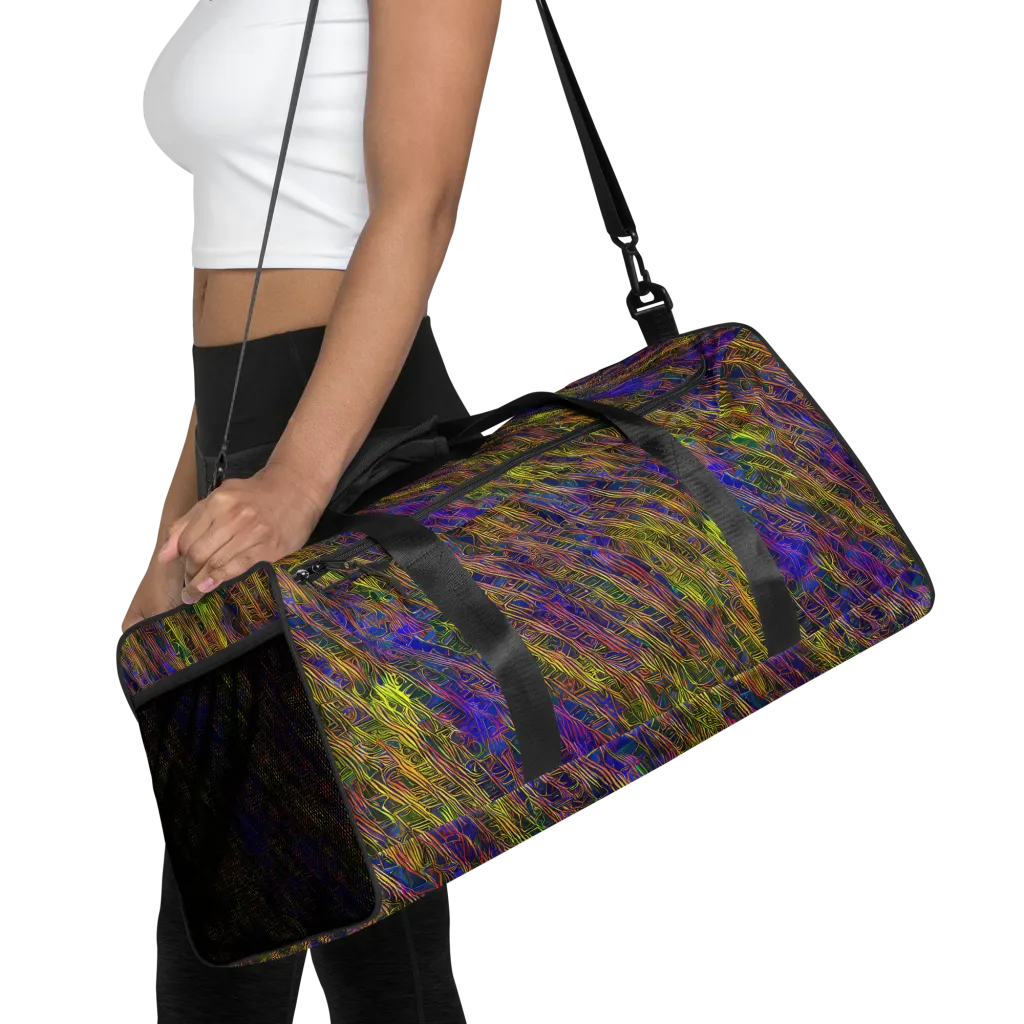 Cobalt Maze on Duffle Bag — Front