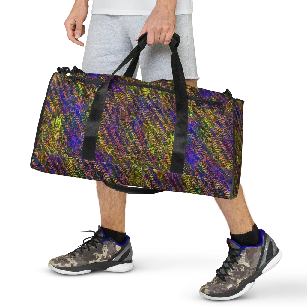 Cobalt Maze on Duffle Bag — Front