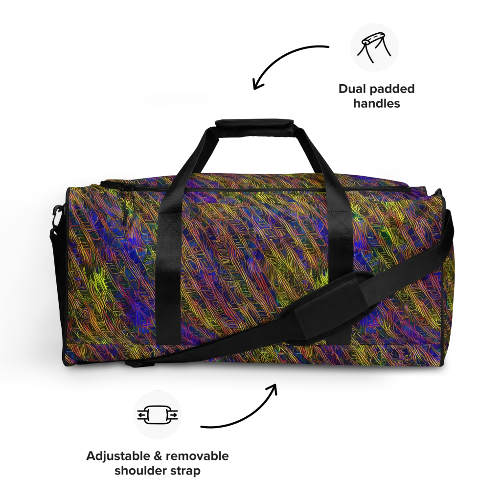 Cobalt Maze on Duffle Bag — Front