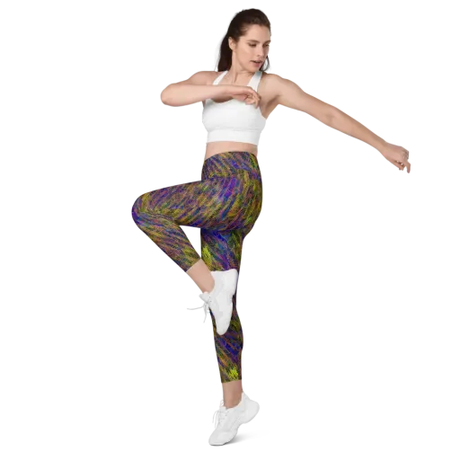 Cobalt Maze on a Leggings with Pockets