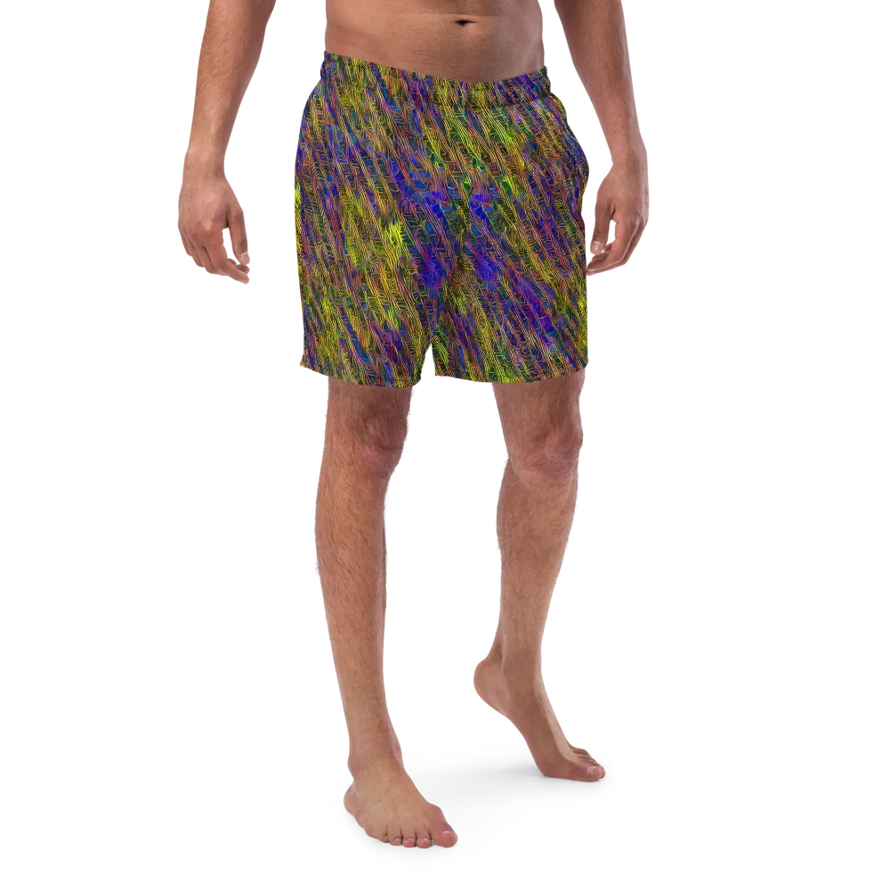 Cobalt Maze on Swim Trunks — Front