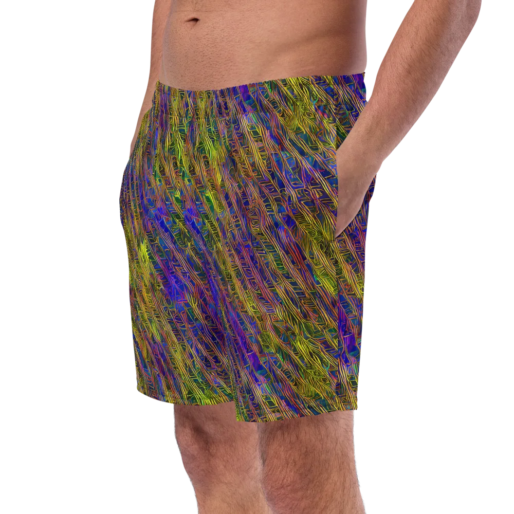 Cobalt Maze on Swim Trunks — Left Front