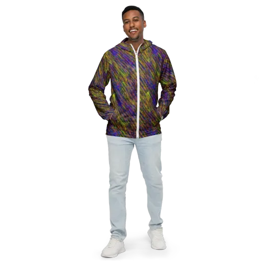 Cobalt Maze on a Men's Windbreaker