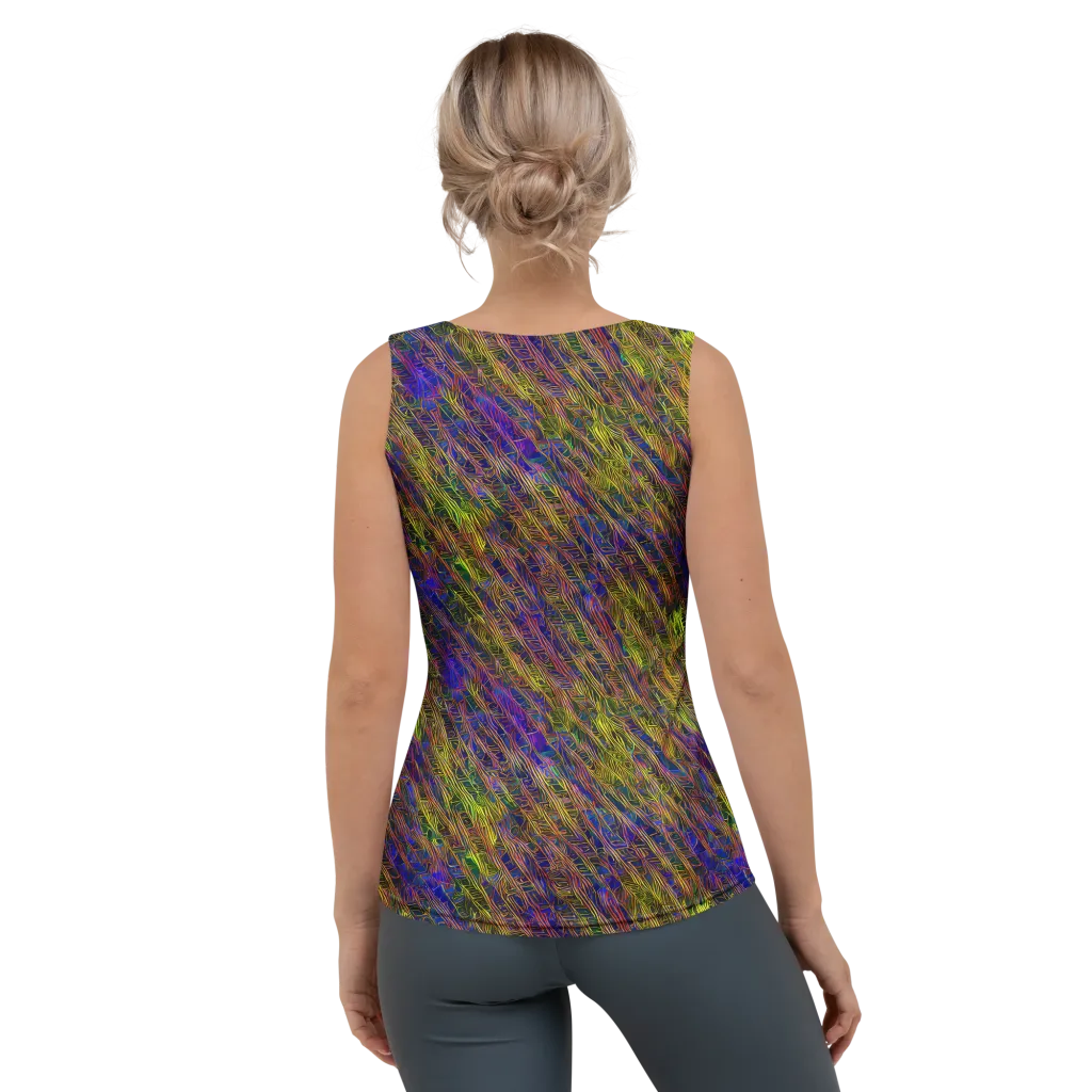 Cobalt Maze on Women's Tank Top — Back