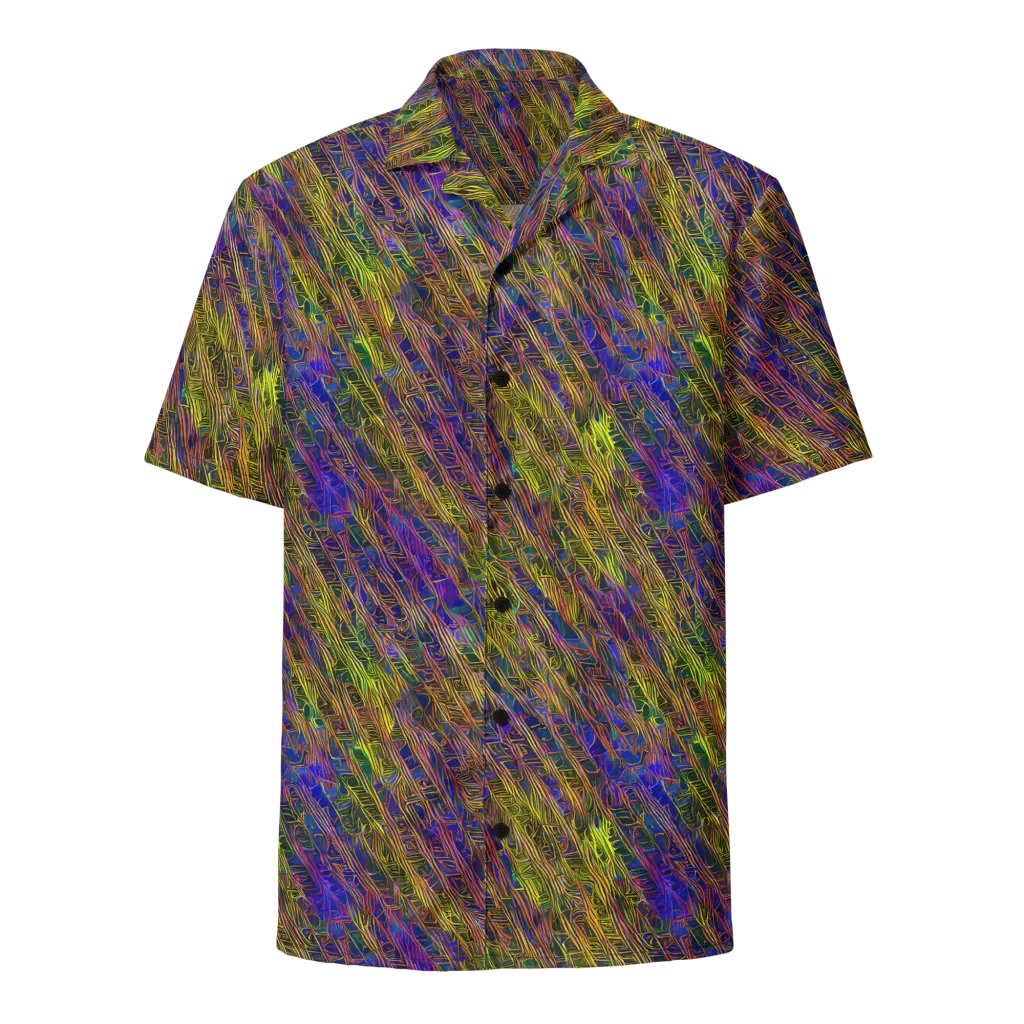 Cobalt Maze on Button Shirt — Front