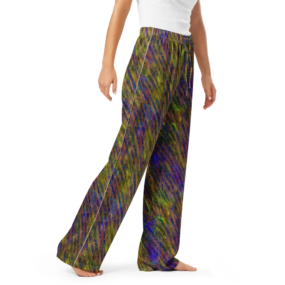 Cobalt Maze on Women's Pajama Pants — Right Front