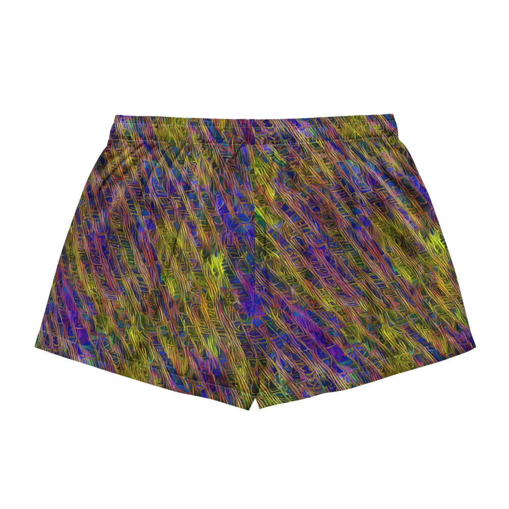 Cobalt Maze on Women's Pajama Shorts — Back