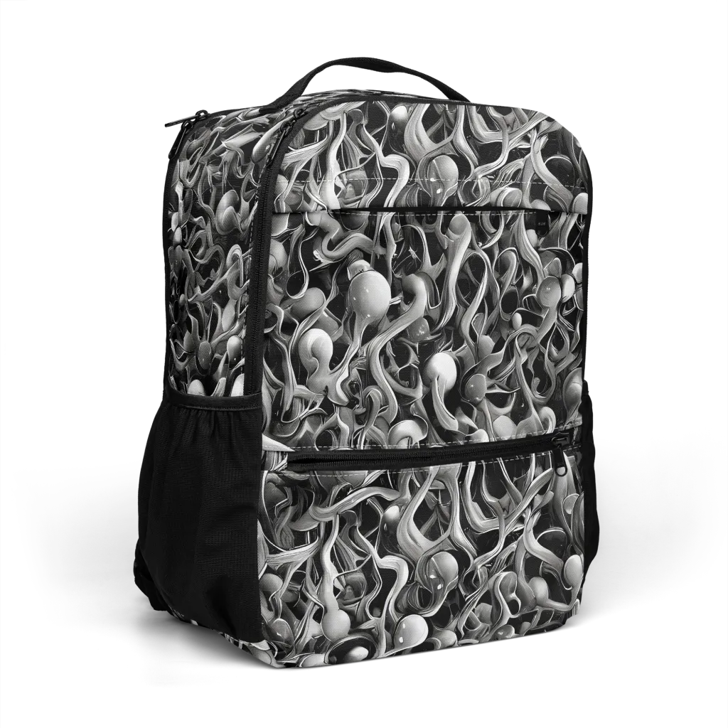 Fluid Monochrome on Utility Backpack — Right Front