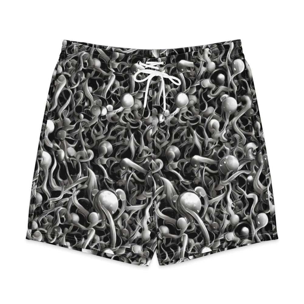 Fluid Monochrome on Men's Board Shorts — Front