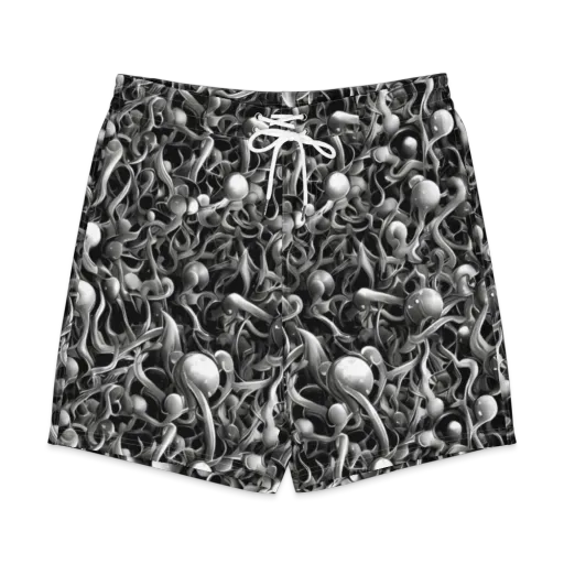 Fluid Monochrome on a Men's Board Shorts