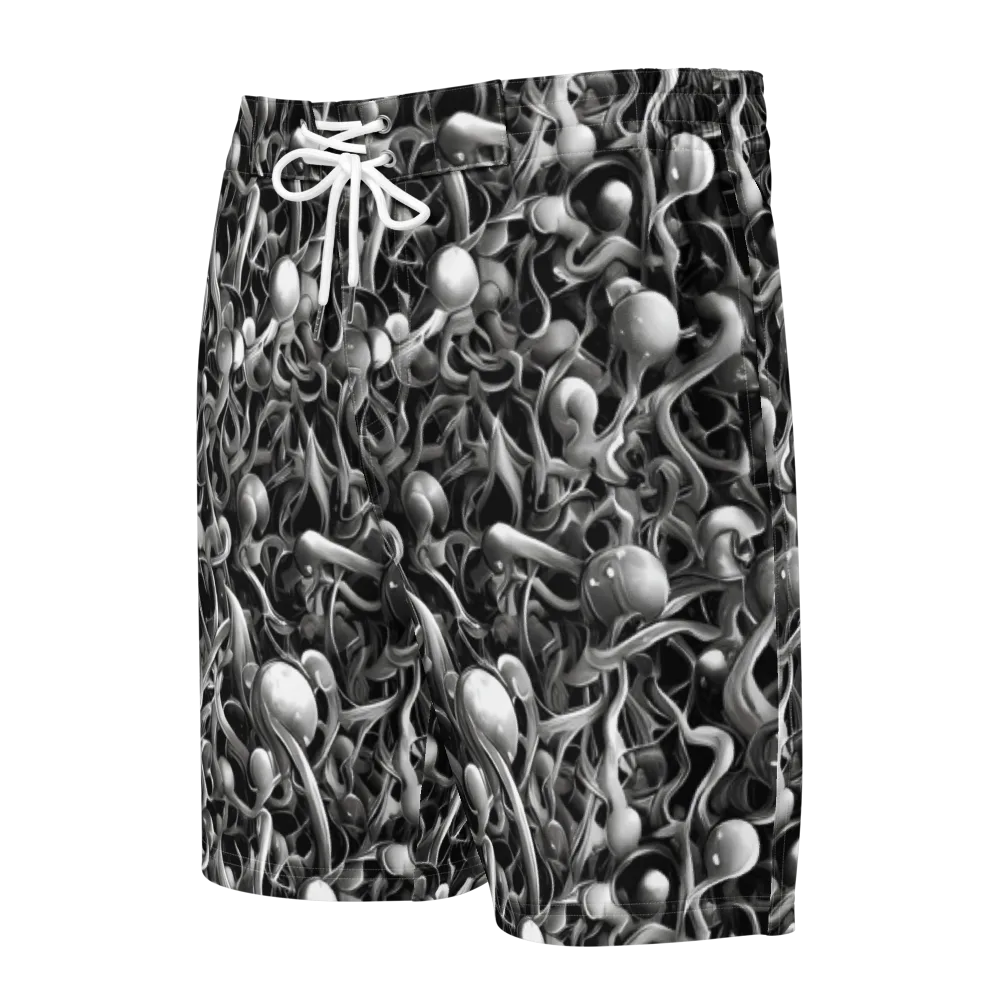 Fluid Monochrome on Men's Board Shorts — Front