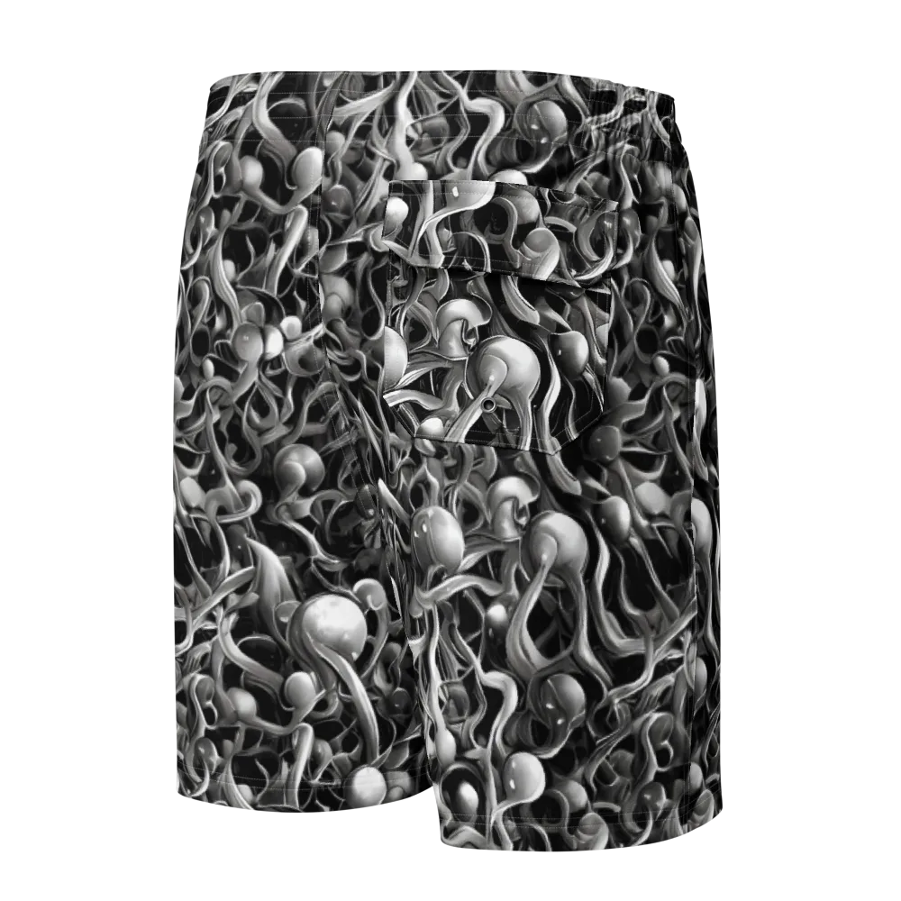 Fluid Monochrome on Men's Board Shorts — Back