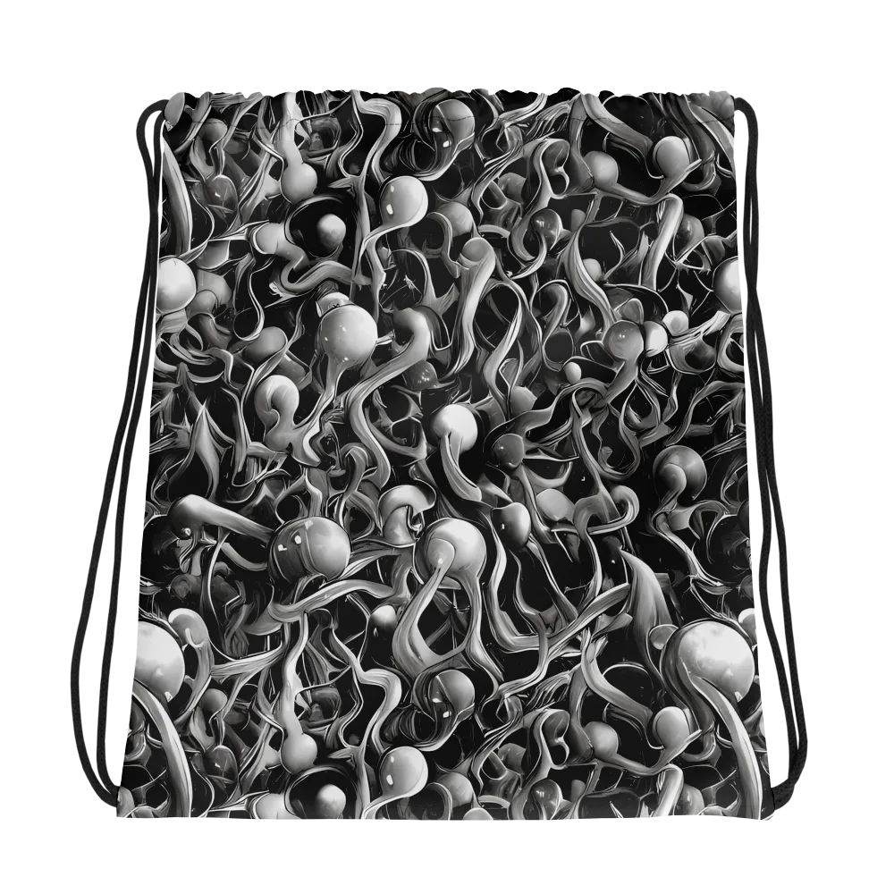 Fluid Monochrome on Drawstring Bag — Photo
