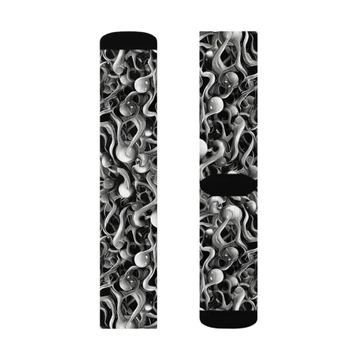 Fluid Monochrome on a Socks