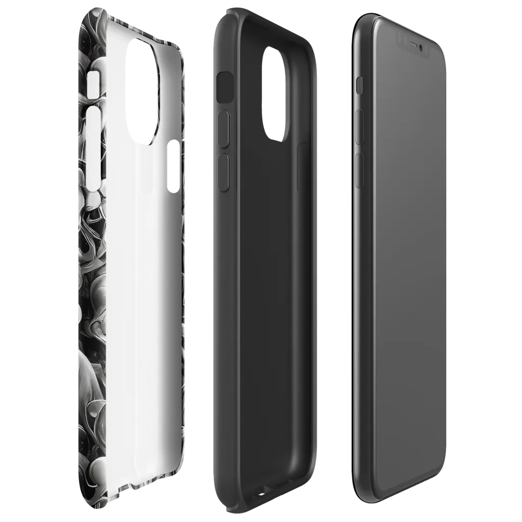 Fluid Monochrome on Tough Case for iPhone® — Right