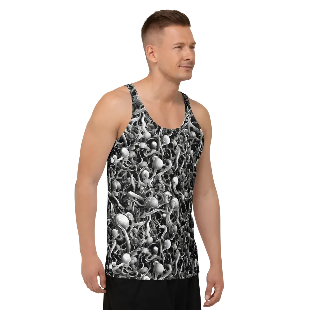 Fluid Monochrome on Men's Tank Top — Right Front