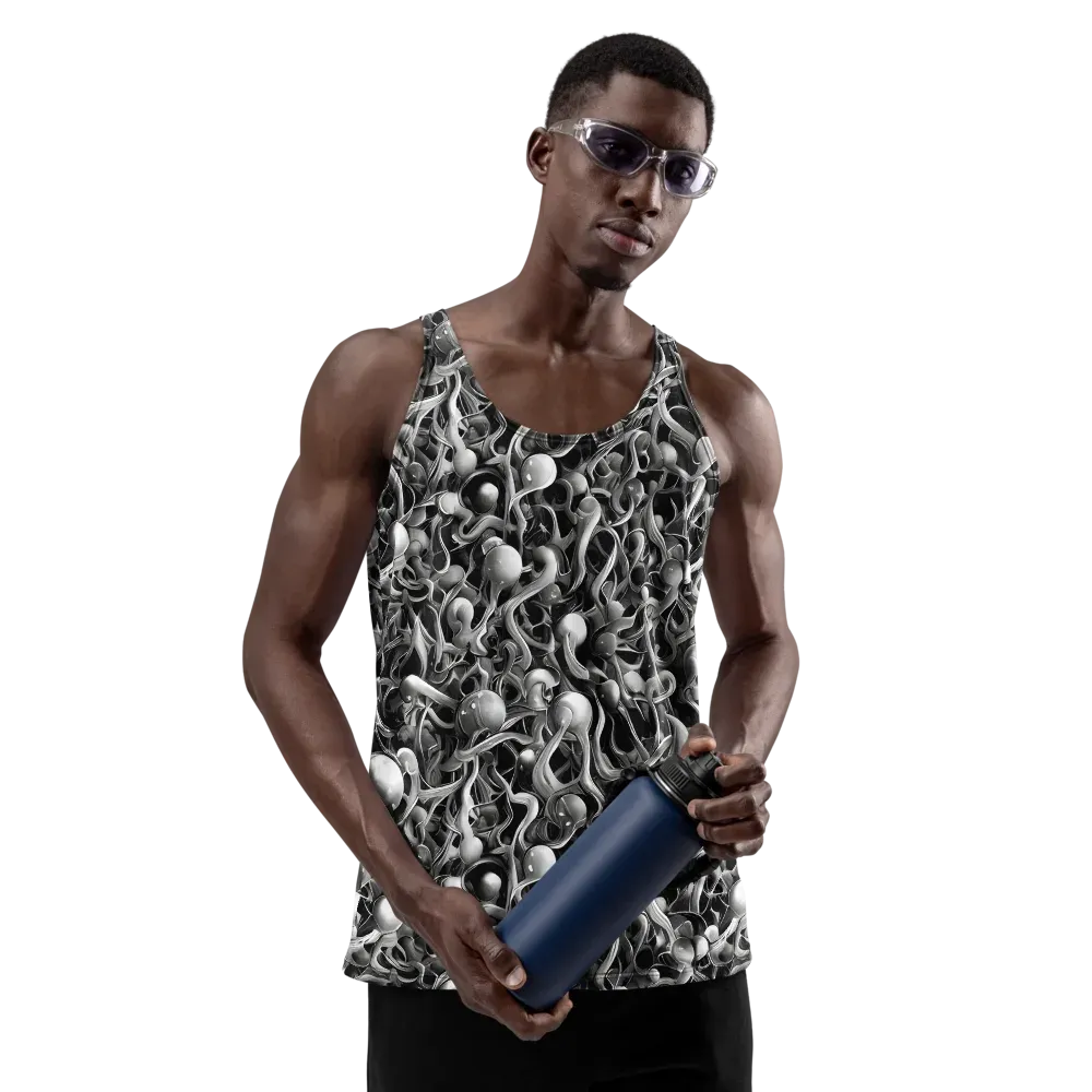Fluid Monochrome on Men's Tank Top — Front