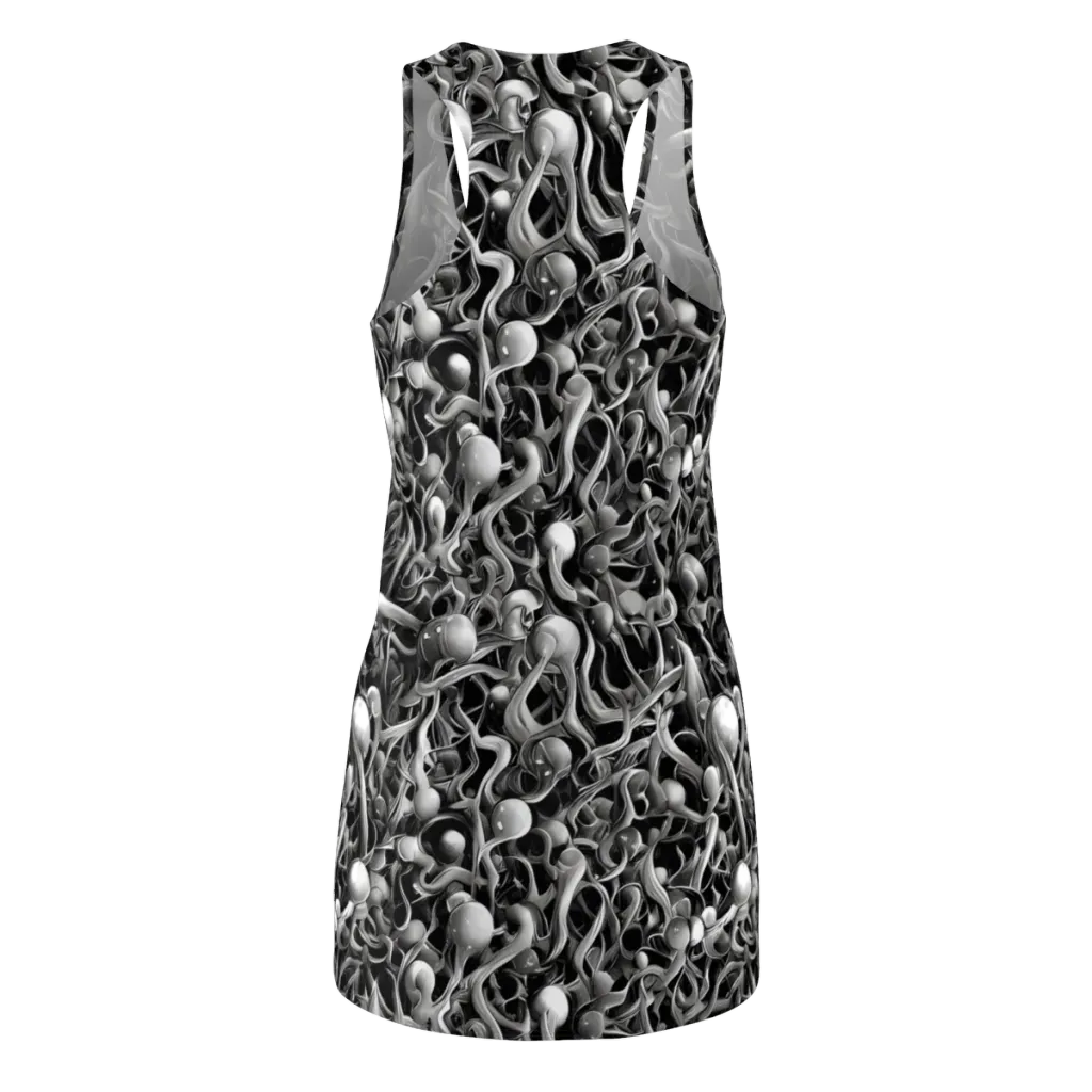 Fluid Monochrome on Racerback Dress — Back