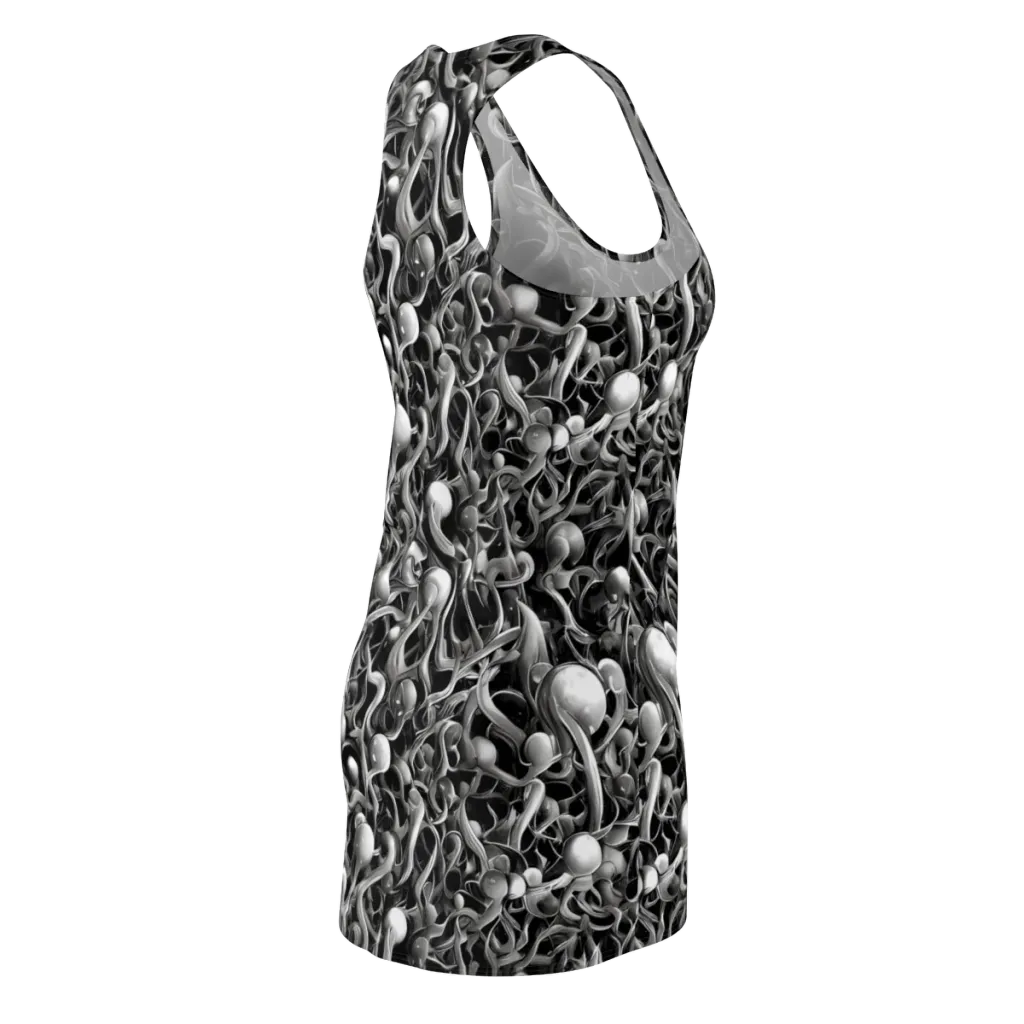 Fluid Monochrome on Racerback Dress — Back Side