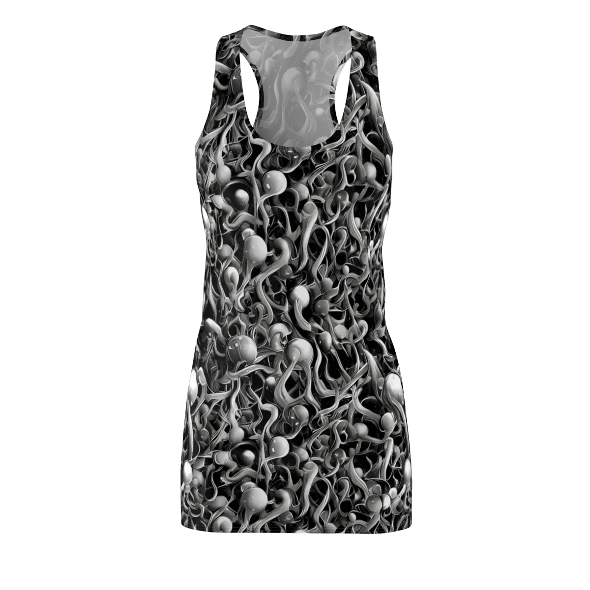 Fluid Monochrome on Racerback Dress — Front