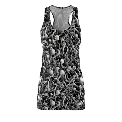 Fluid Monochrome on a Racerback Dress