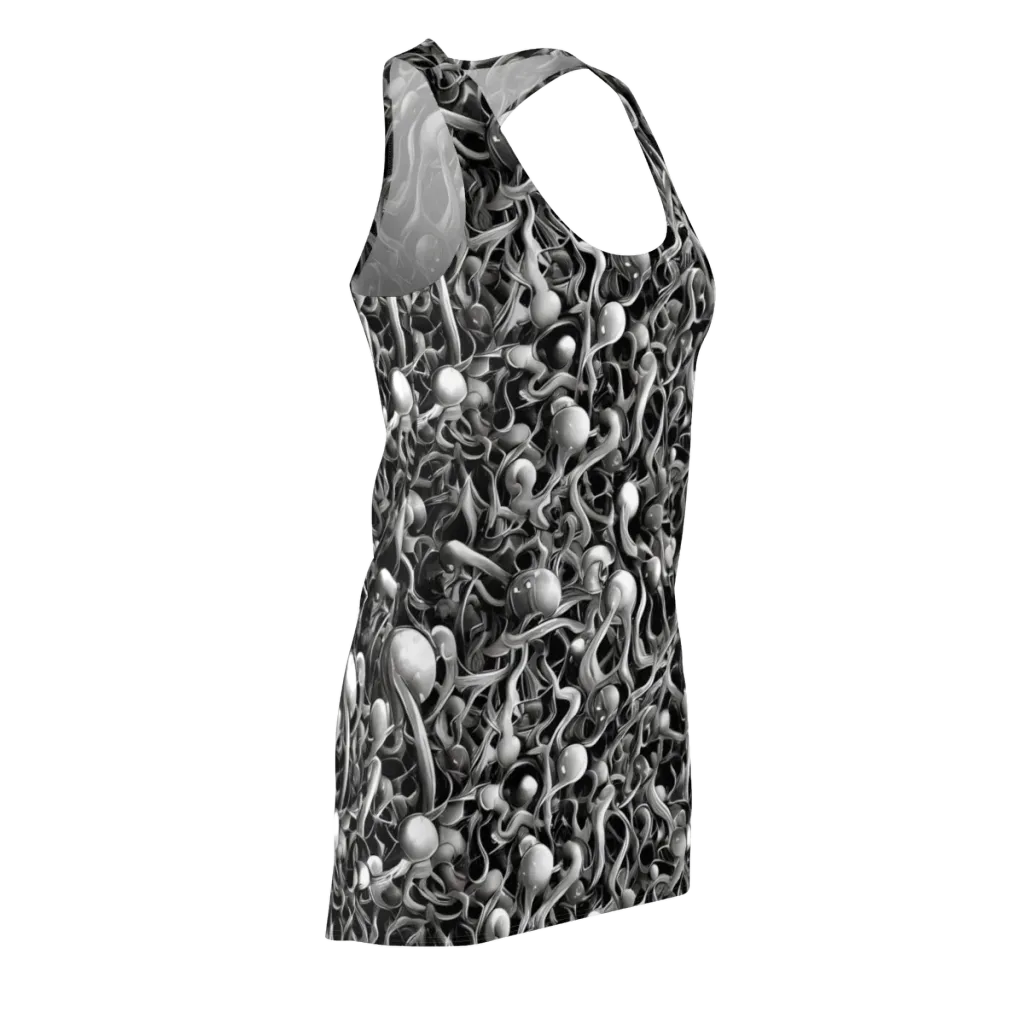 Fluid Monochrome on Racerback Dress — Front Side