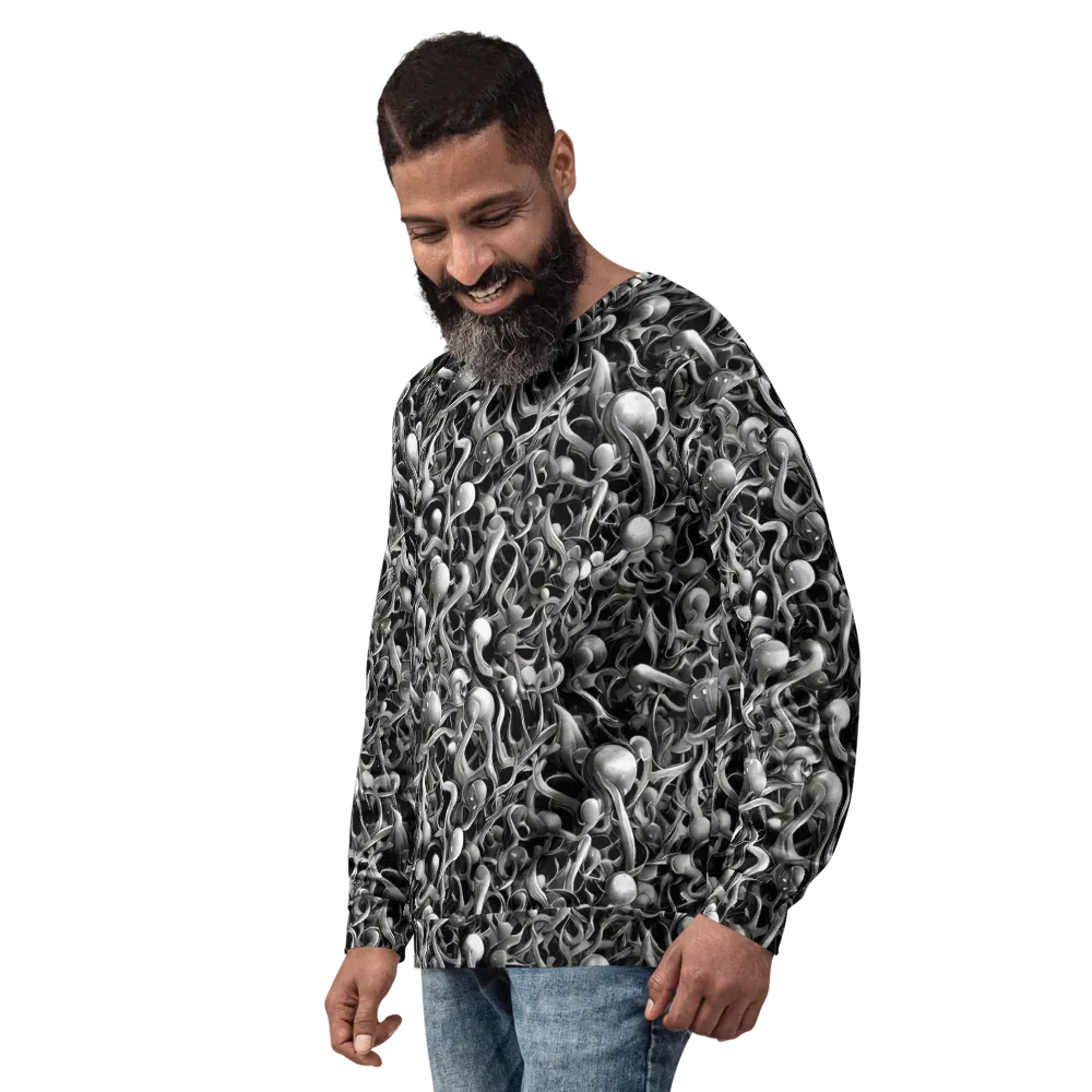 Fluid Monochrome on Sweatshirt — Left Front